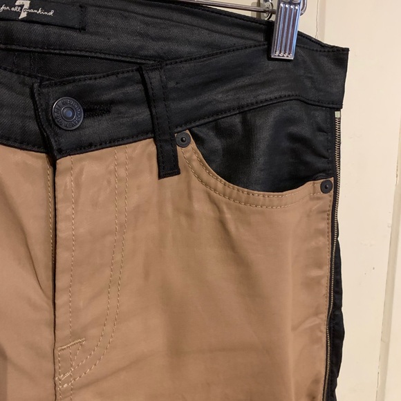 7 for All Mankind Waxed Double Sided Jeans size 28 - Picture 3 of 4